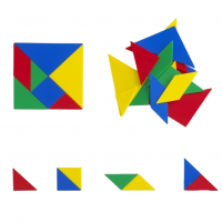 Танграмы. Набор 4 цвета, эконом