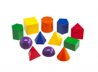 Фигуры геометрические 2,5 см. Набор цветной