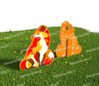 Двусторонний модуль с сенсорными элементами «Тактильный топиарий Лиса»