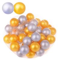 Шары для сухого бассейна 6 см, золотистый и серебряный цвет (100 шт.)