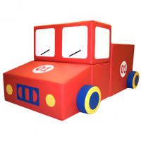 Мягкий модуль "Трансформер Пожарная машина" 9 элементов