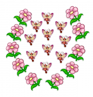 Набор магнитных карточек для устного счёта: "Бабочки и цветы"