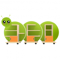 СТЕНКА ДЕТСКАЯ ДЛЯ ИГРУШЕК "Гусеница"