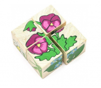 Кубики "Сложи рисунок: цветочки"