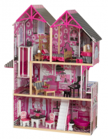 Кукольный домик Бэлла с мебелью 16 элементов интерактивный