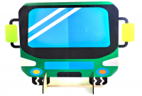 Ширма для сюжетно-ролевых игр ТРОЛЛЕЙБУС вид спереди