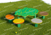 Стол для творчества с сиденьями «Дубовый лист» 