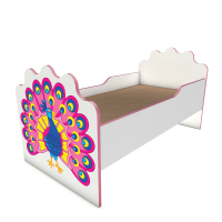 Кровать детская одноярусная "Павлин" 1432х632х600 мм