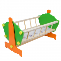 Кровать-качалка для кукол на подставке