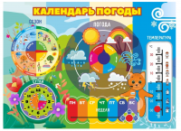 Дидактическая настенная панель/бизиборд КАЛЕНДАРЬ ПОГОДЫ