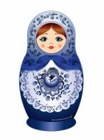 Уличная фигура "Матрешка гжель"
