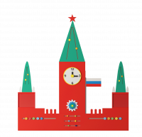 Элемент настенной панели "Кремль" патриотический