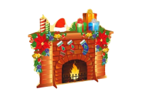 Декорация "Камин новогодний"