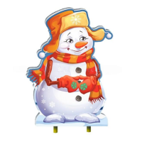 Уличная фигура "Снеговик в ушанке"