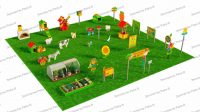 Игровая развивающая площадка "Фермерский дворик". Комплект: Максимальный 1