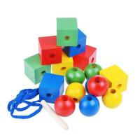 Шнуровка "Геометрические бусы", цветные