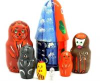 Матрешка: Сказка "Лубяная избушка" (7-кукольная)