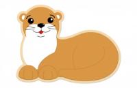 Декорация "Выдра" 38х58 см