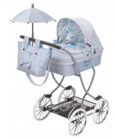 Коляска с сумкой и зонтиком для куклы