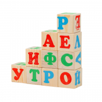 Кубики деревянные  «Алфавит», 12 элементов
