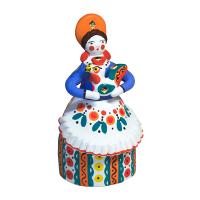 Дымковская игрушка "Барыня №2" (10-11 см)