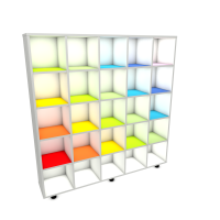 Шкаф для горшков на ножках, 25 ячеек (1346х254х1446 мм)