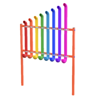 Элемент музыкальной площадки "Радуга" - пан-флейта (срок изготовления 14 дней)