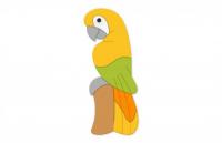 Декорация "Попугай" 38х88 см