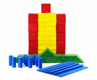 Конструктор детский деревянный "Строитель" напольный 46  элементов