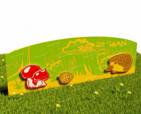 Забор из Экопластика " Угощения для ёжика" (Модель2)