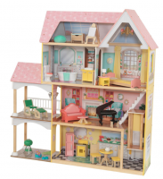 Кукольный домик Особняк Лола, с мебелью 30 элементов, интерактивный