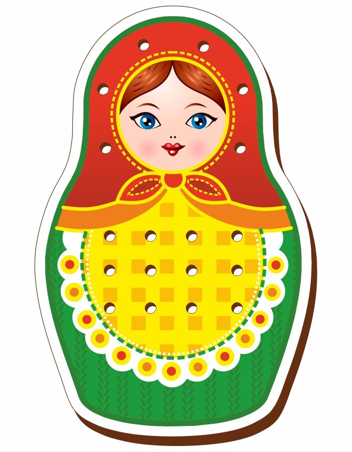 Матрёшка аппликация из цветной бумаги шаблоны