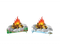 Декорация двусторонняя "Костер (зима/лето)"