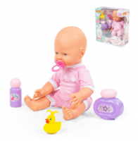 Пупс "Весёлый" (35 см) с соской + набор для купания