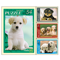 Пазлы "Щенки", 54 штуки