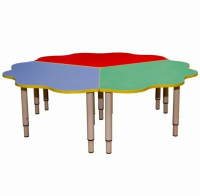 Стол "Ромашка", 3 лепестка регулируемый по высоте, d=1400 мм (ЛДСП)