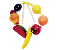 Бусы "Фрукты - ягоды" цветные