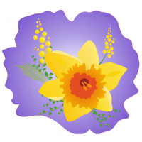 Наклейка интерьерная "Цветок" 1