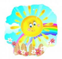 Декорация "Солнышко с радугой"