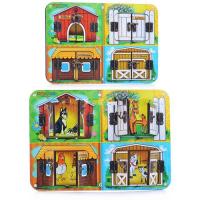 Бизиборд "Кто где живет?", 4 домика
