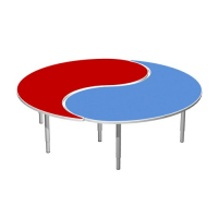 Стол "Инь-Янь" модульный (комплект 2 шт.), регулируемый по высоте, 1500х1500х460/580 мм (ЛДСП)