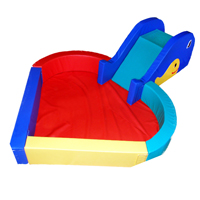 Сухой бассейн "Сердце" с горкой (200х200 см)