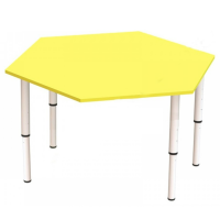 Стол шестигранник, регулируемый по высоте (г.р. 0-3), d=1000 мм, ЛДСП