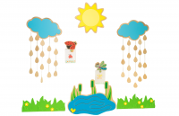 Композиция для оформления холла "Лужайка"